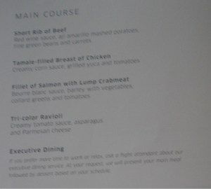 United 58 Main Course