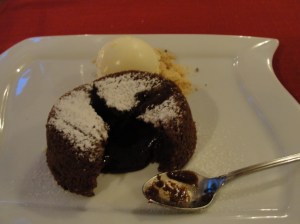 Mmmm...chocolate melting cake!