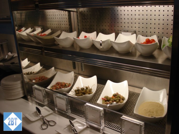 BA First Class Lounge IAH Buffet