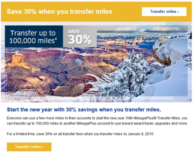 2015-01-01 UA Miles Transfer Discount