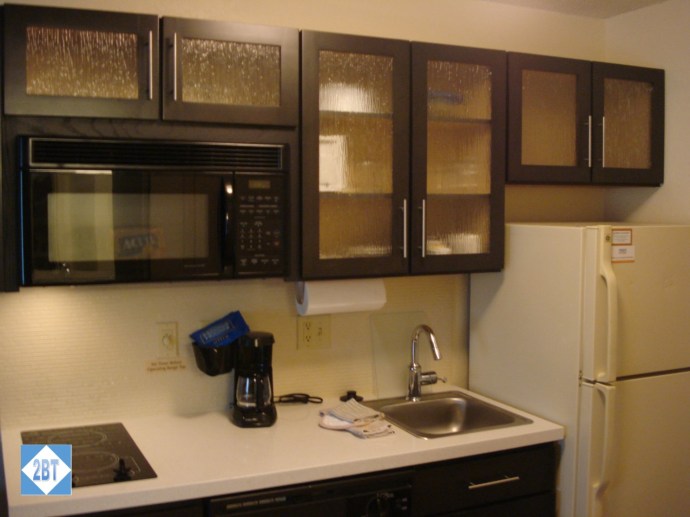 Kitchen counter and cabinets