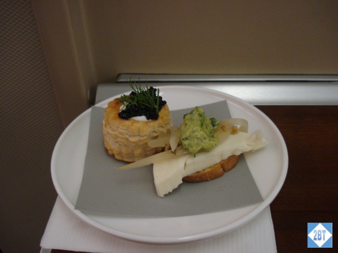 Qantas First Class Canapés