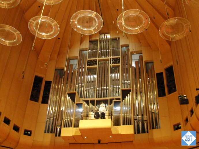 The massive organ inside the conference hall