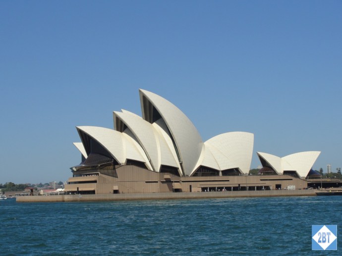 The iconic Sydney Opera House as viewed from the point in front of the Park Hyatt