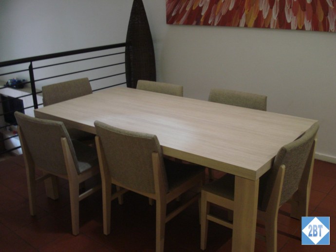 Dining table seats six