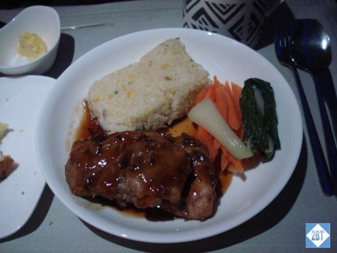 Fiji Airways Business Class Chicken with Fried Rice