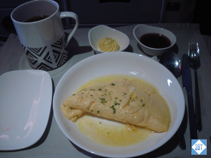 Fiji Airways Business Class Omlette