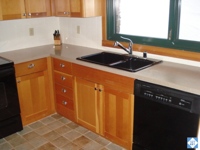 The galley kitchen is not large but is twice the size of the kitchen nook in some of the units located in the middle of the building.