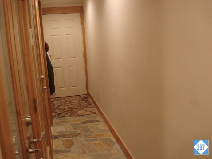 Hallway with front door