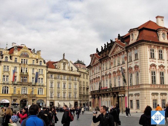 Kinsky Palace on the right