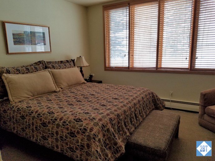 King bed in master bedroom