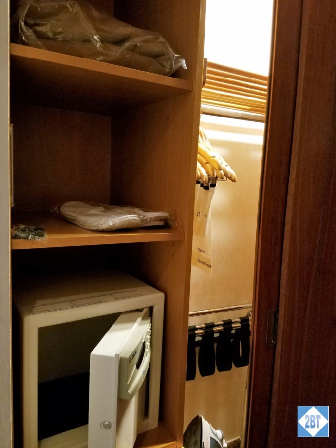 Twin Guest Room Closet, Shelves and Safe