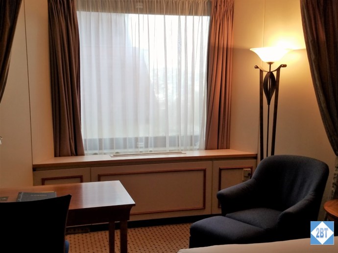 Twin Guest Room Desk and Chair with Ottoman