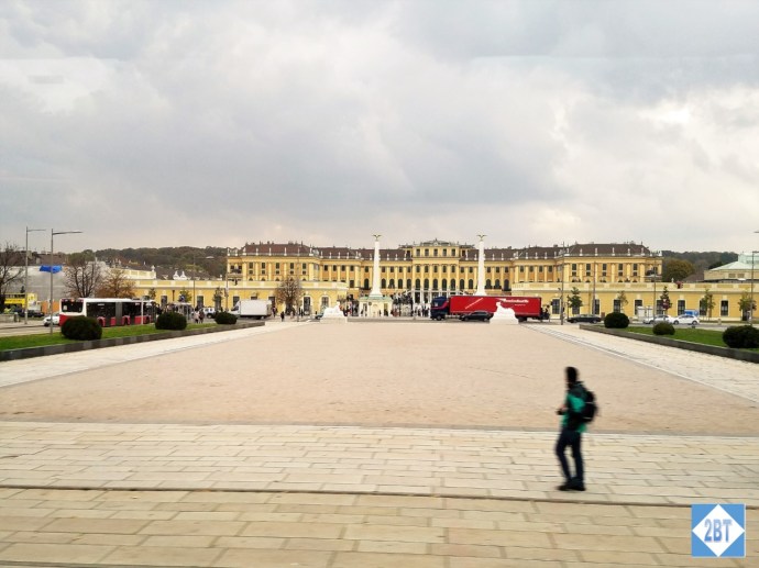 Schönbrunn Palace viewed from the bus